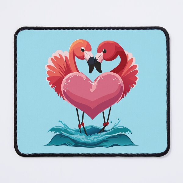 Item preview, Pink Flamingos Bonded Heart Ocean designed and sold by ArtPuffen.