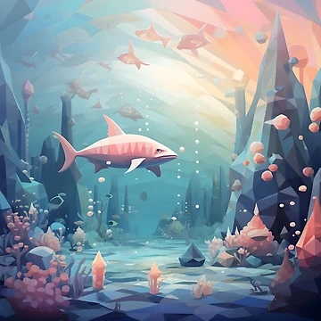 Artwork thumbnail, Geometric Oceans by RxU3