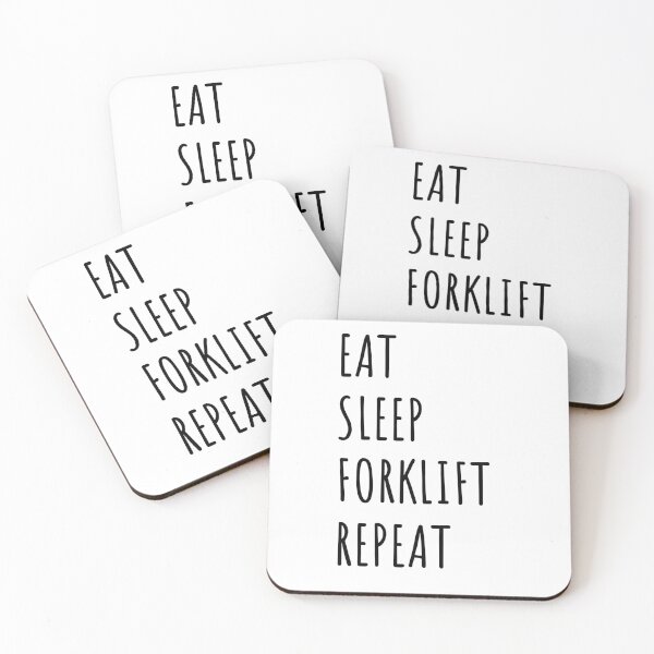 Item preview, Eat Sleep Forklift Repeat designed and sold by EmeraldeaArt.