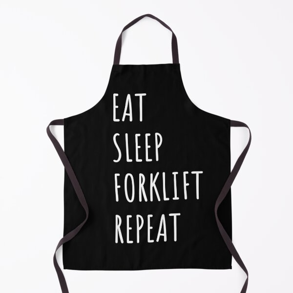 Artikelvorschau, Eat Sleep Forklift Repeat – weißer Text entworfen und verkauft von EmeraldeaArt.