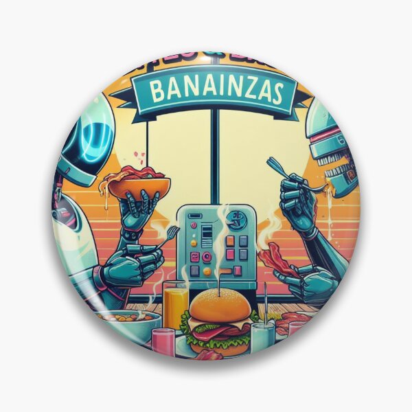 Item preview, **Bytes & Bacon Banainzas - A Robotic Feast Art Print** designed and sold by Wonderall.