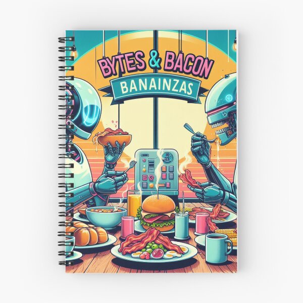Item preview, **Bytes & Bacon Banainzas - A Robotic Feast Art Print** designed and sold by Wonderall.