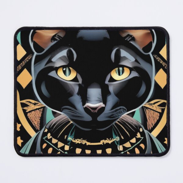 Item preview, Black Gold Black African Cat Galactic Warrior Illustration designed and sold by JediKittenWars.