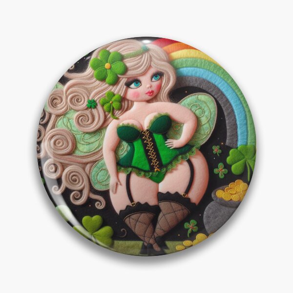 Item preview, St. Patrick's Day Burlesque Fairy FF049 designed and sold by FairytalePress.