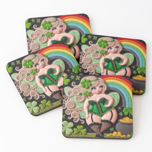 Item preview, St. Patrick's Day Burlesque Fairy FF049 designed and sold by FairytalePress.