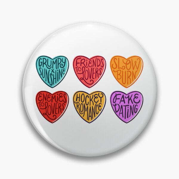 Item preview, romance book tropes conversation hearts designed and sold by DesignsByAND.