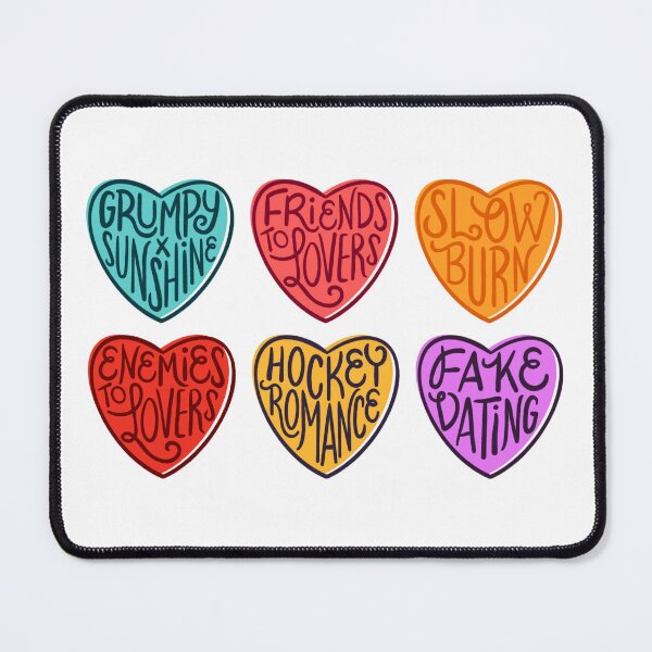Item preview, romance book tropes conversation hearts designed and sold by DesignsByAND.