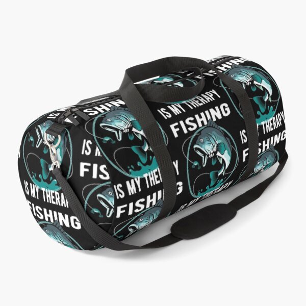 Item preview, Fishing Is My Therapy Funny Fishing Quote In Vintage Design for Fishing Addicts designed and sold by Bad Kitty Designz.