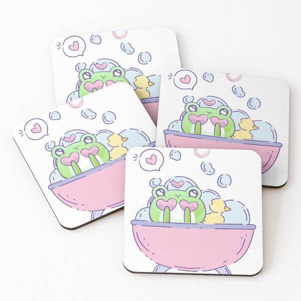 Item preview, Cute Pastel Frog Love in the Air designed and sold by CyberArtistOne.