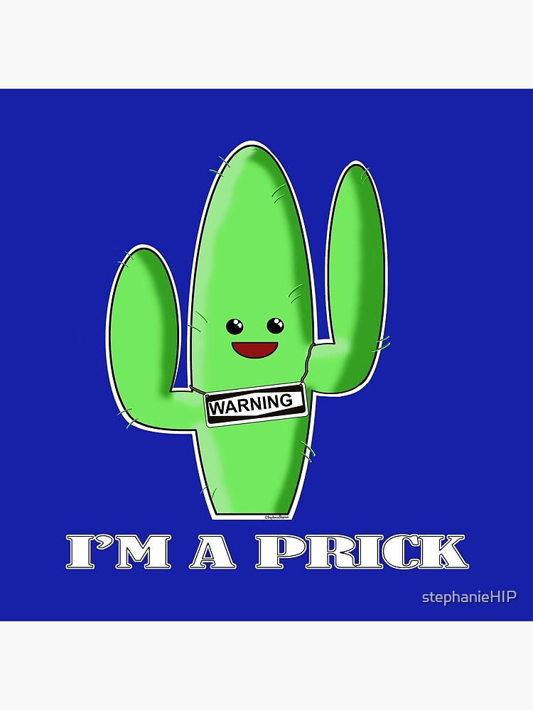 ""Warning I'm A Prick" Meme Cactus" Throw Pillow by SmartAndPunny