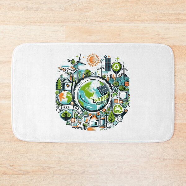 Item preview, ECO-WARRIOR: SUSTAINABLE FUTURE TEE designed and sold by BlueGoldArt.