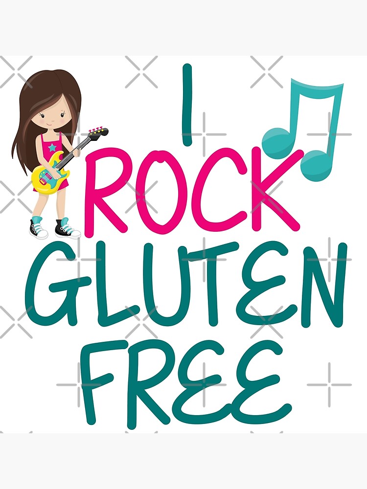Discover I Rock Gluten Free Cute GF Girl Premium Matte Vertical Poster