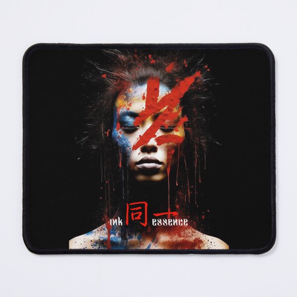 Item preview, Ink Essence - Japanese Aesthetic Surreal Kanji Symbol Painted Face Art 34 designed and sold by MadeByRobots.