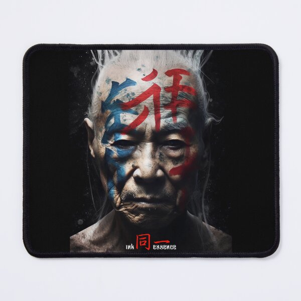 Item preview, Ink Essence - Japanese Aesthetic Surreal Kanji Symbol Painted Face Art 35 designed and sold by MadeByRobots.