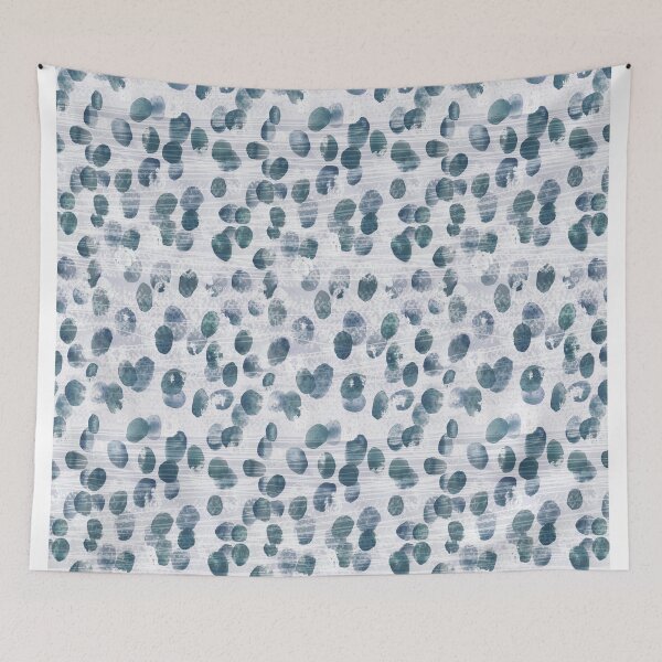 Item preview, Finger prints texture paper polka dots blue designed and sold by Alessandro Remo Mazzoni Remotextiles.