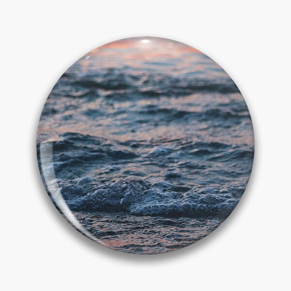 Item preview, Photograph of waves with the reflections of the sunset designed and sold by mathilde3333.
