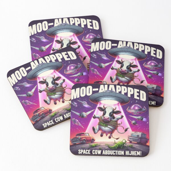 Item preview, **Moo-napped: The Ultimate Space Cow Abduction Adventure!** designed and sold by Wonderall.