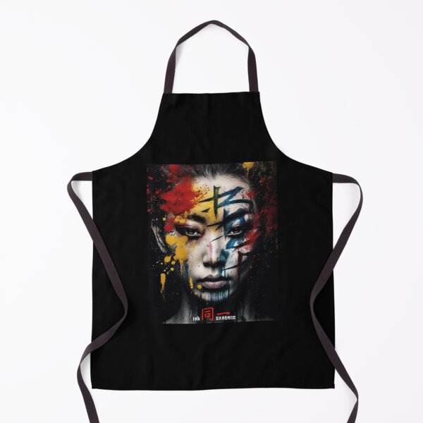 Item preview, Ink Essence - Japanese Aesthetic Surreal Kanji Symbol Painted Face Art 36 designed and sold by MadeByRobots.