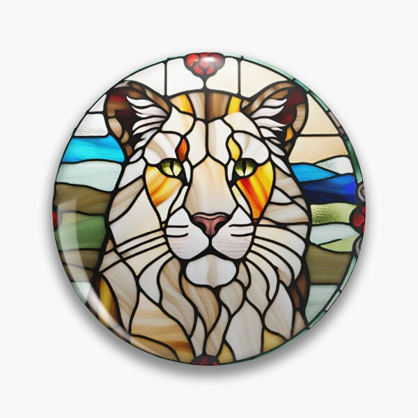 Item preview, Animal portraits in stained glass - Lion 8 designed and sold by Visual Arts Sławomir Grzanek.