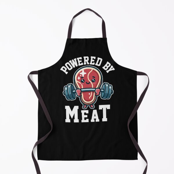 Item preview, Powered By Meat Carnivore Diet Kawaii Steak Fitness Workout designed and sold by inkedtee.