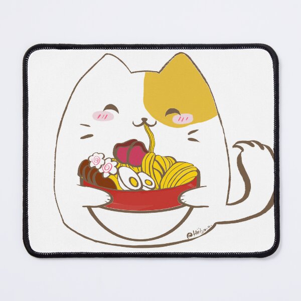 Item preview, Kawaii cat eating ramen sticker T-shirt  designed and sold by Hiibo-o.