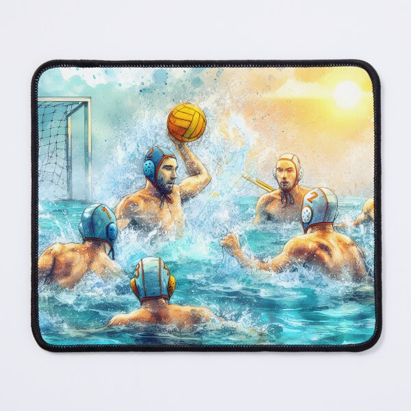 Item preview, Waterpolo digital art painting- water without limits designed and sold by waterpoloworld.