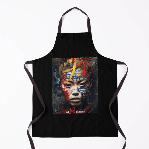 Item preview, Ink Essence - Japanese Aesthetic Surreal Kanji Symbol Painted Face Art 39 designed and sold by MadeByRobots.