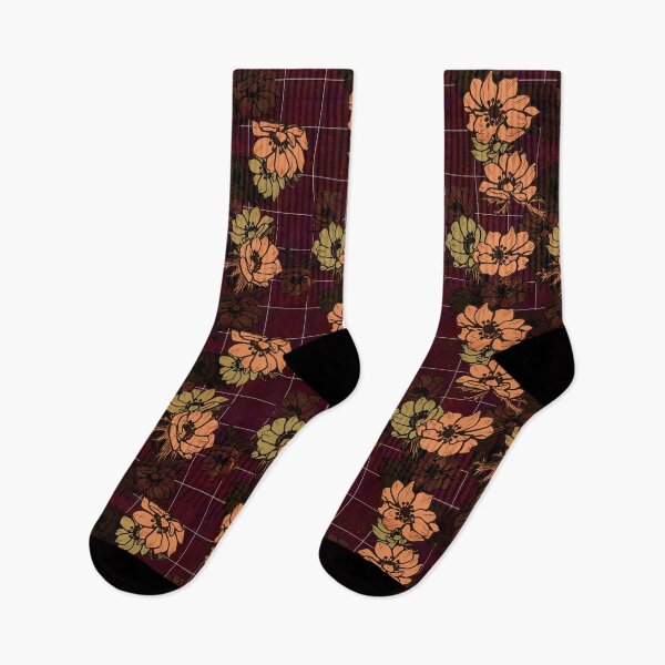 Item preview, Flowers with windowpane pattern designed and sold by JJLosh.