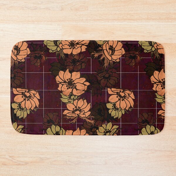 Item preview, Flowers with windowpane pattern designed and sold by JJLosh.