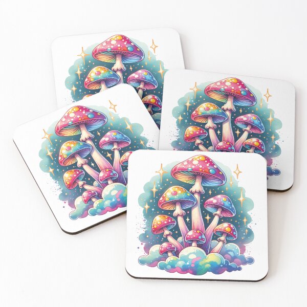 Item preview, Psychedelic pink mushroom watercolor / Magic mushroom/ Mushroom grunge designed and sold by Krasnovaovaova.