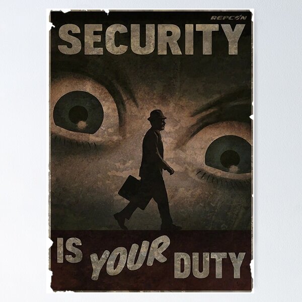 Vista previa del artículo con la obra «Repconn Security La seguridad es su deber», diseñado y vendido por EndlessElegance.