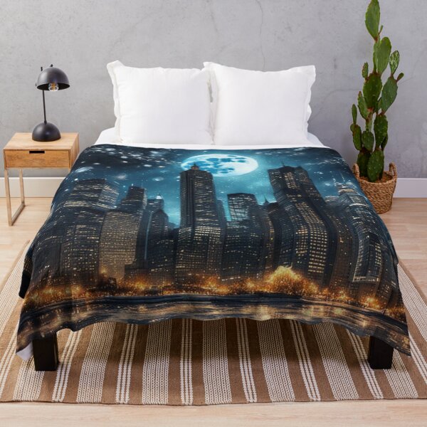 Item preview, Arte de salpicaduras de paisaje urbano nocturno designed and sold by Simplybe1.