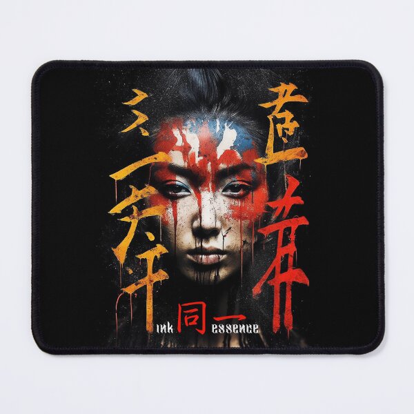 Item preview, Ink Essence - Japanese Aesthetic Surreal Kanji Symbol Painted Face Art 43 designed and sold by MadeByRobots.