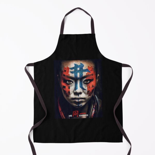 Item preview, Ink Essence - Japanese Aesthetic Surreal Kanji Symbol Painted Face Art 44 designed and sold by MadeByRobots.