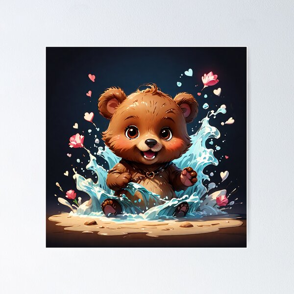 Item preview, Cute Brown Bear Bear with Love designed and sold by Kaizoku85.
