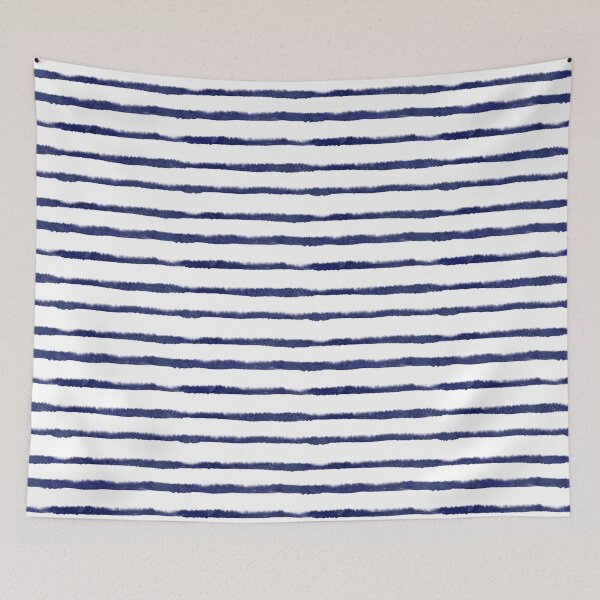 Item preview, Watercolor indigo stripes designed and sold by inkbearblue.