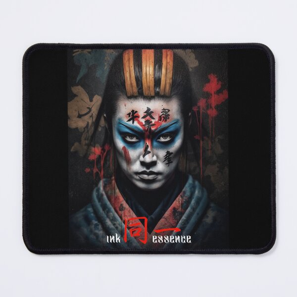 Item preview, Ink Essence - Japanese Aesthetic Surreal Kanji Symbol Painted Face Art 46 designed and sold by MadeByRobots.