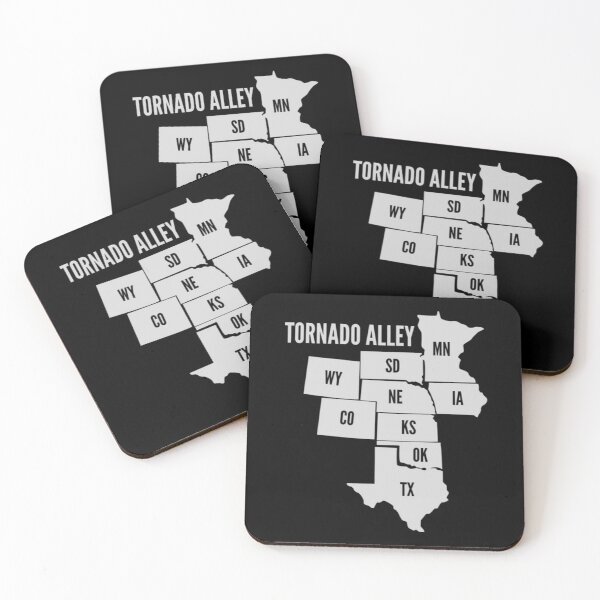 Item preview, Tornado Alley State Map Black & White designed and sold by ColordCreations.