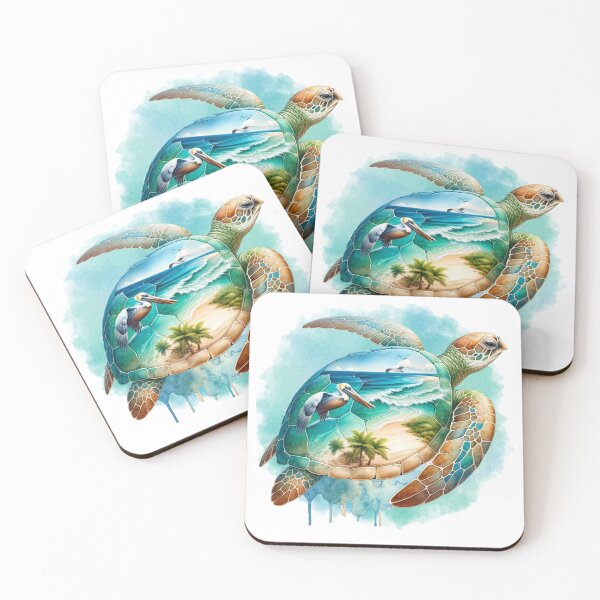 Item preview, Sea Turtle Beach Splash designed and sold by critterpatchusa.