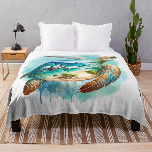 Item preview, Sea Turtle Beach Splash designed and sold by critterpatchusa.