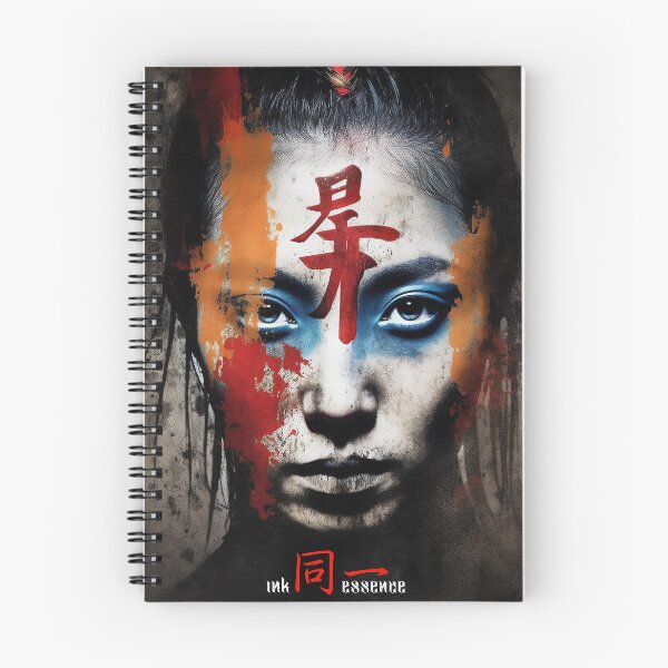Item preview, Ink Essence - Japanese Aesthetic Surreal Kanji Symbol Painted Face Art 50 designed and sold by MadeByRobots.