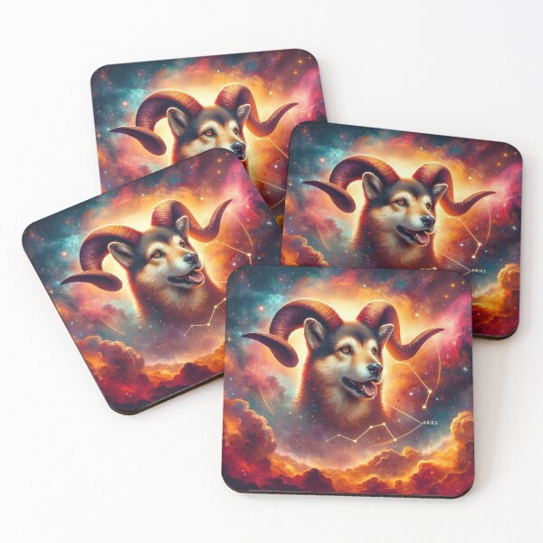 Item preview, Aries: Cosmic Canine of Courage designed and sold by ZodiBlend.