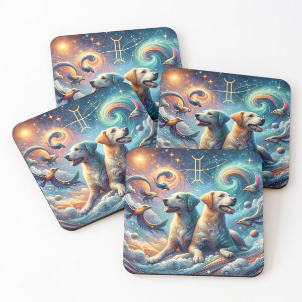 Item preview, Gemini: Cosmic Canine of Duality designed and sold by ZodiBlend.