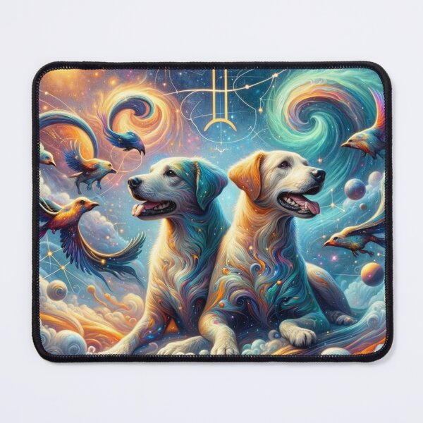 Item preview, Gemini: Cosmic Canine of Duality designed and sold by ZodiBlend.