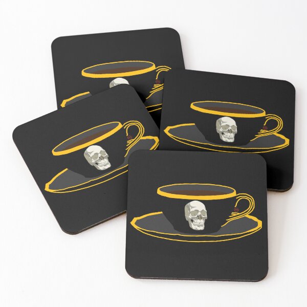 Item preview, skull teacup white designed and sold by SaharBareket.