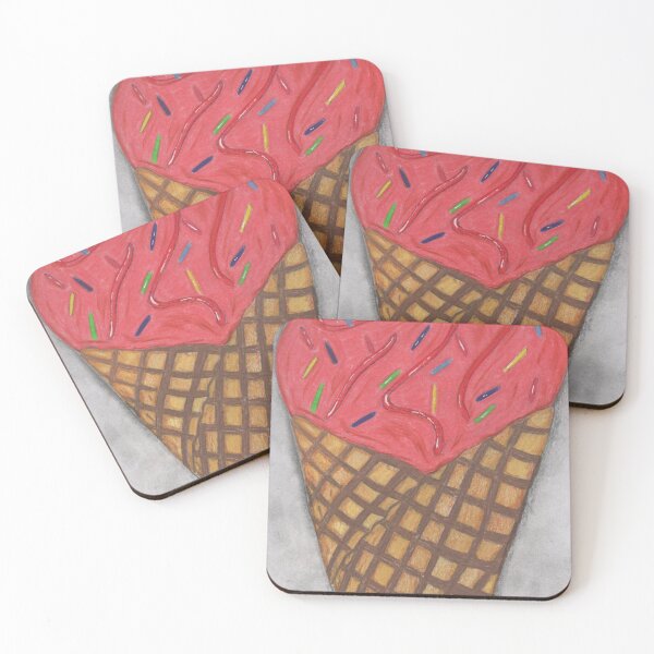 Item preview, Strawberry icecream waffle cone designed and sold by Artbysarah23.