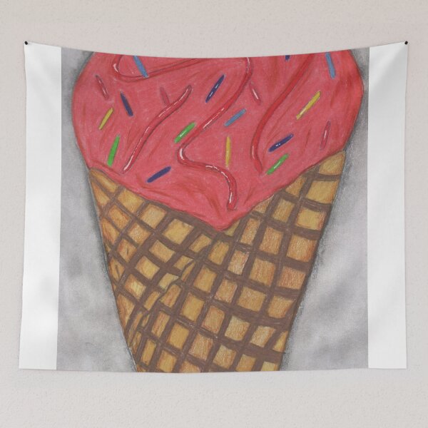 Item preview, Strawberry icecream waffle cone designed and sold by Artbysarah23.