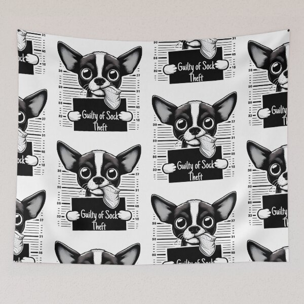 Item preview, Chihuahua - guilty of sock theft designed and sold by digital.stickerperso.com.