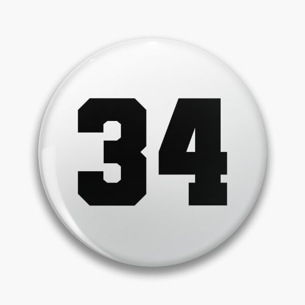 Artikelvorschau, 34, vierunddreißig, schwarz, Fußballliga entworfen und verkauft von Numbers-Art.