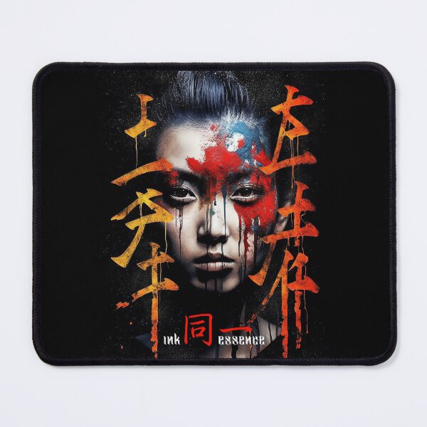Item preview, Ink Essence - Japanese Aesthetic Surreal Kanji Symbol Painted Face Art 52 designed and sold by MadeByRobots.